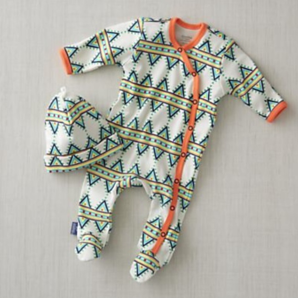 Baby footie and hat set